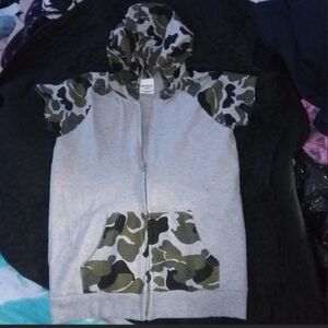 Camo Hoodie - Gray and Green